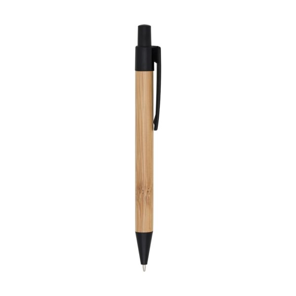 SPBrindes Corporativos - CANETA BAMBU C DETALHES PLASTICOS
