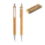SPBrindes Corporativos - MELLO. Conjunto de caneta esferográfica com escrita em azul e lapiseira