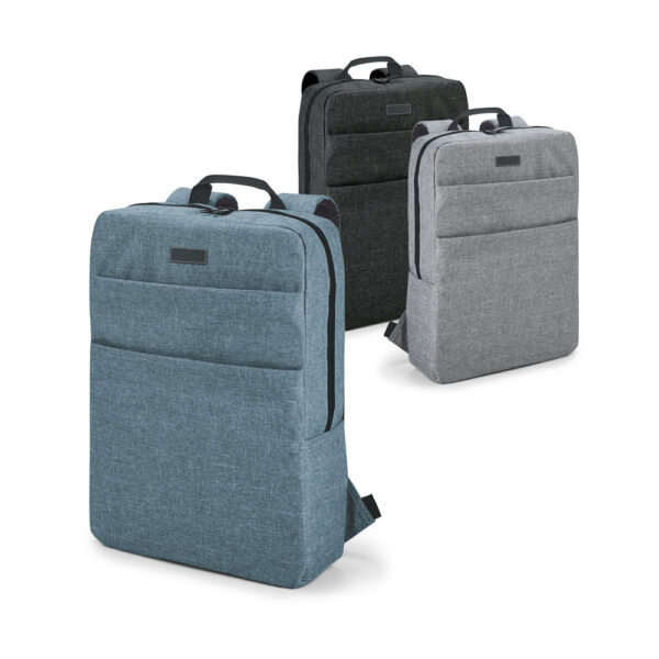 SPBrindes Corporativos - GRAPHS PLATE. Mochila para notebook (15'6'') em 600D de alta densidade com placa para personalização
