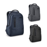 SPBrindes Corporativos - SPACIO. Mochila para notebook (17'') em Nylon 2Tone impermeável com dois compartimentos forrados e a