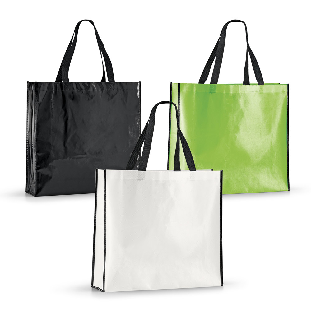 SPBrindes Corporativos - MEMPHIS. Sacola em non-woven laminado (120 g/m²) com laminação brilhante