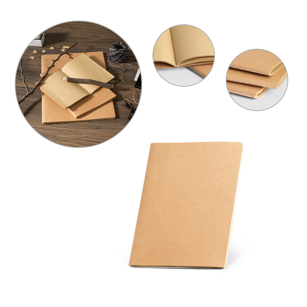 SPBrindes Corporativos - ALCOTT A5 II. Caderno A5 de capa flexível em cartão (250 g/m²) com páginas lisas