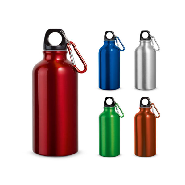 SPBrindes Corporativos - LANDSCAPE METTALIC. Garrafa esportiva em alumínio com acabamento metálico (400 mL)