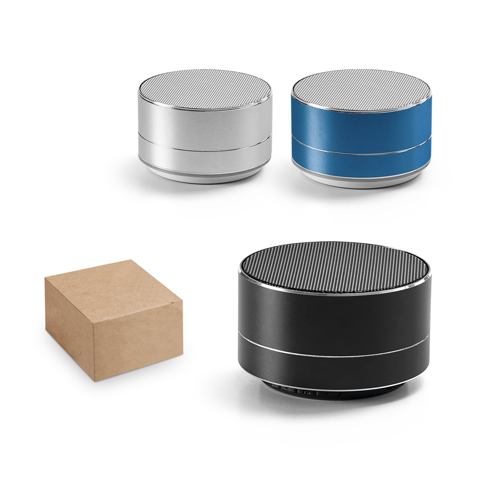 SPBrindes Corporativos - FLOREY II. Caixa de som com autonomia de 3h (400 mAh)