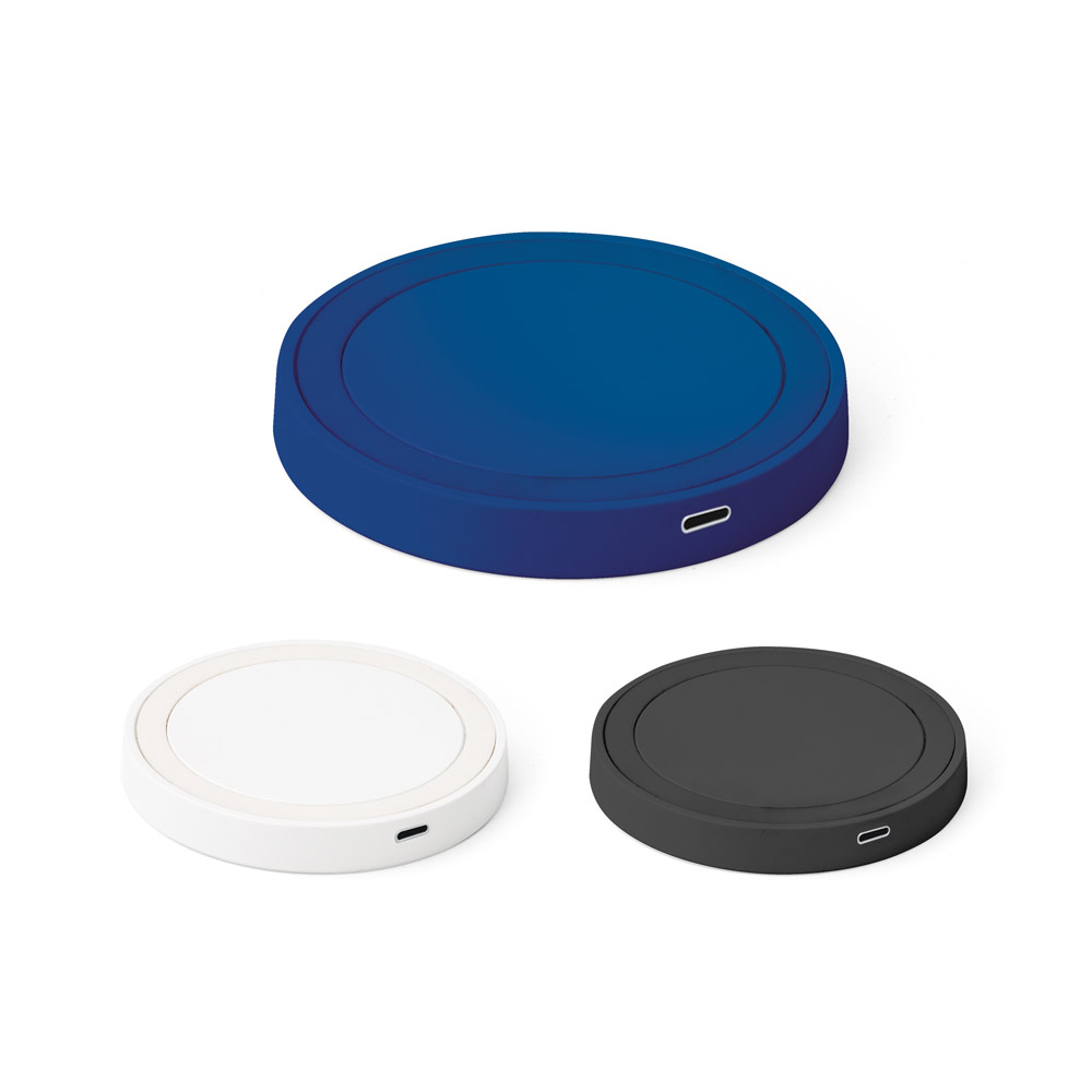 SPBrindes Corporativos - HYPER. Carregador por indução super-rápido em ABS e silicone (15W)