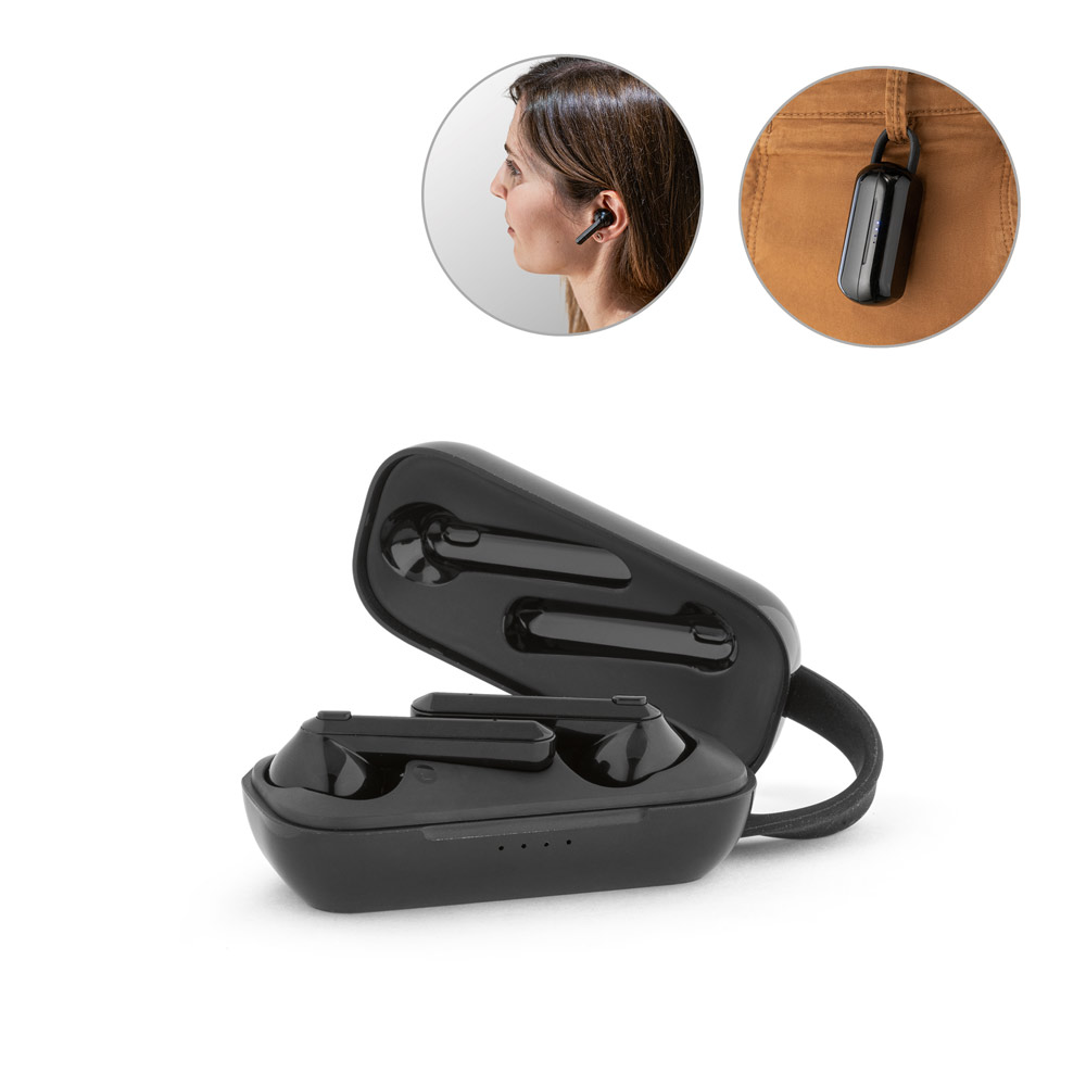SPBrindes Corporativos - RUBIN. Fones de ouvido wireless em ABS