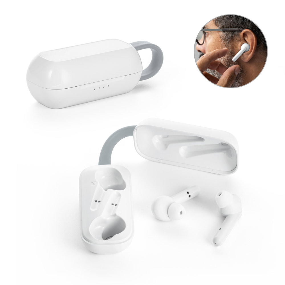 SPBrindes Corporativos - RUBIN WH. Fones de ouvido wireless com autonomia de 3h