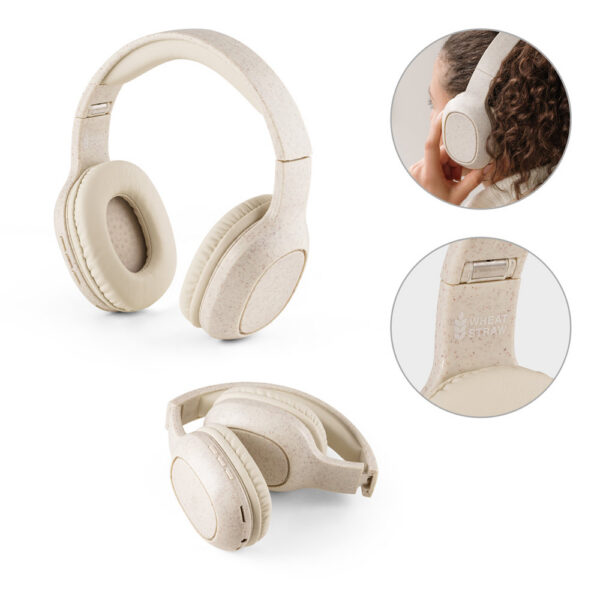 SPBrindes Corporativos - MARCONI. Fones de ouvido wireless dobráveis com autonomia de 13h (400 mAh)
