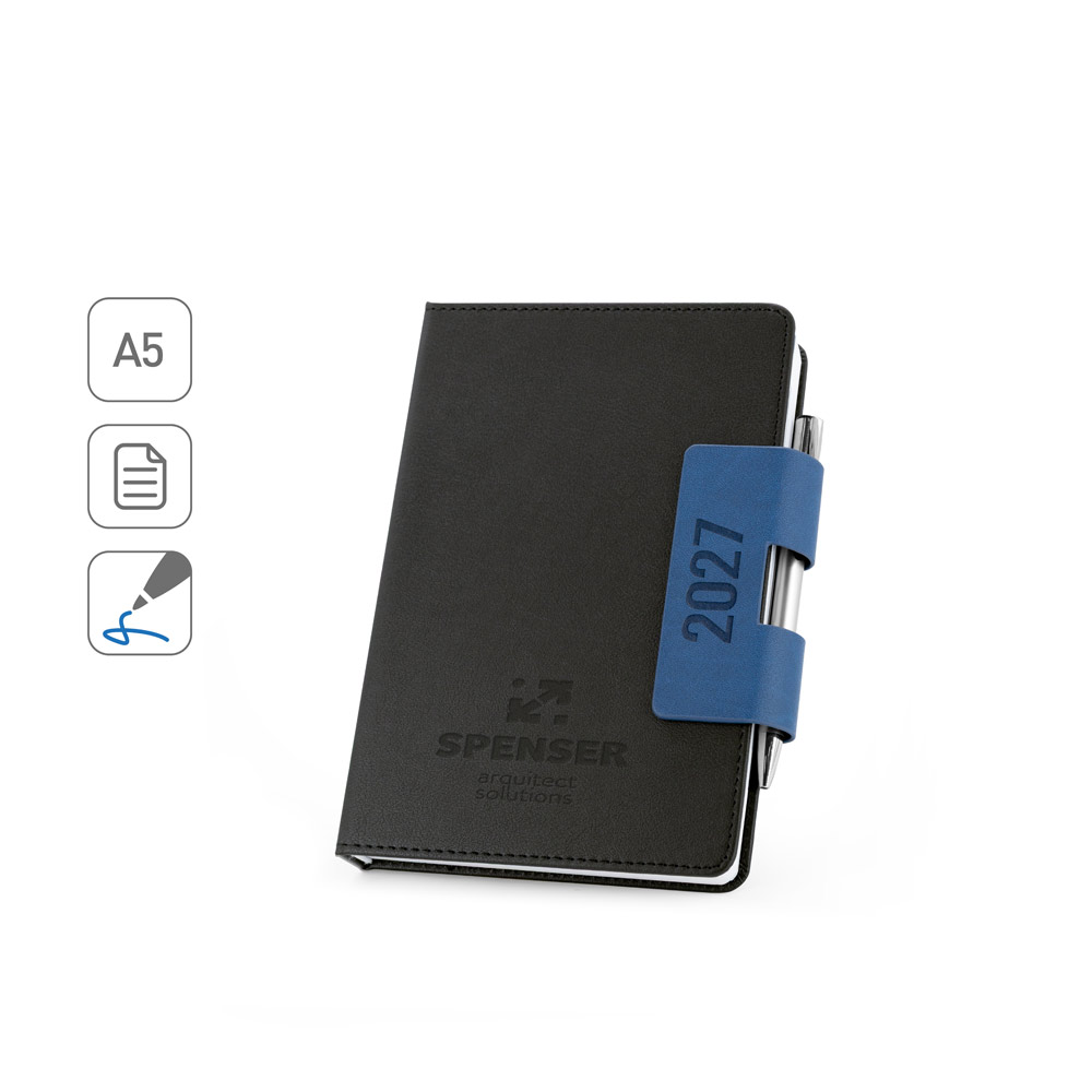 SPBrindes Corporativos - SPENSER A5. Agenda A5 com capa dura em PU
