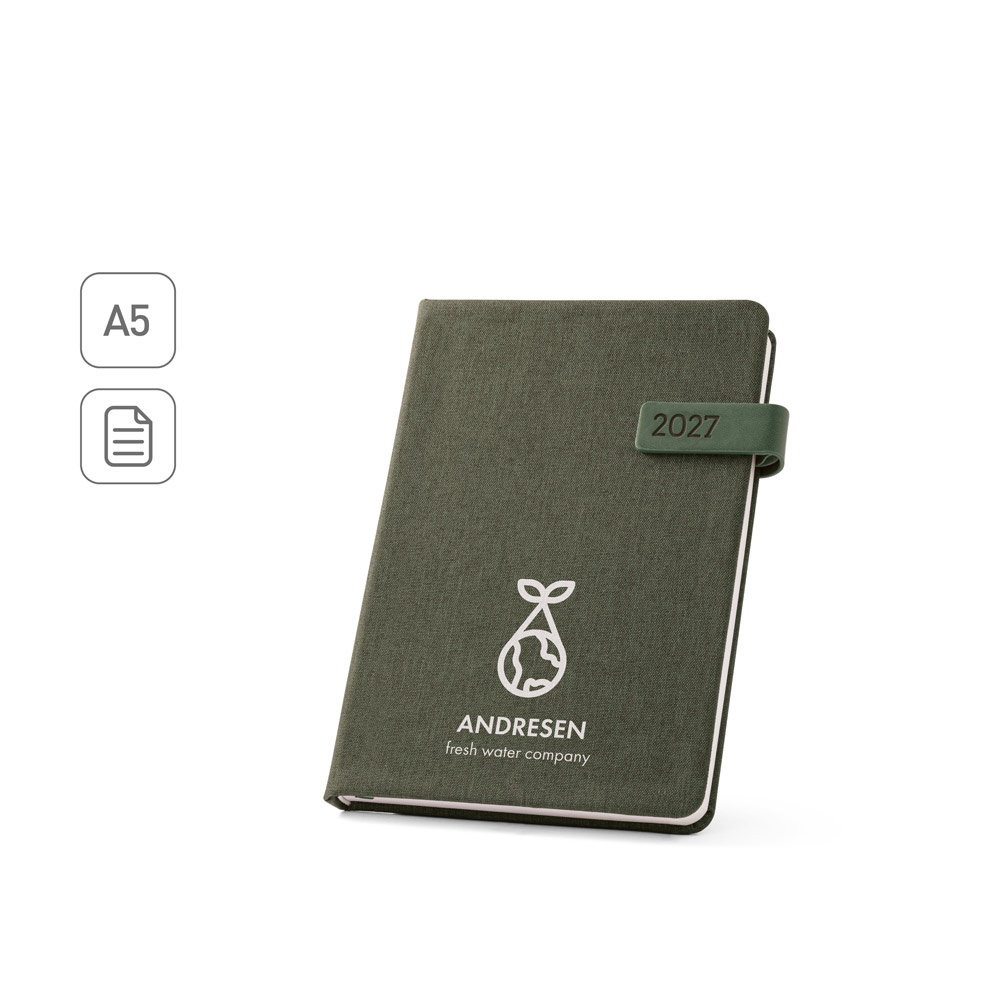 SPBrindes Corporativos - ANDRESEN A5. Agenda em PET reciclado (100% rPET)