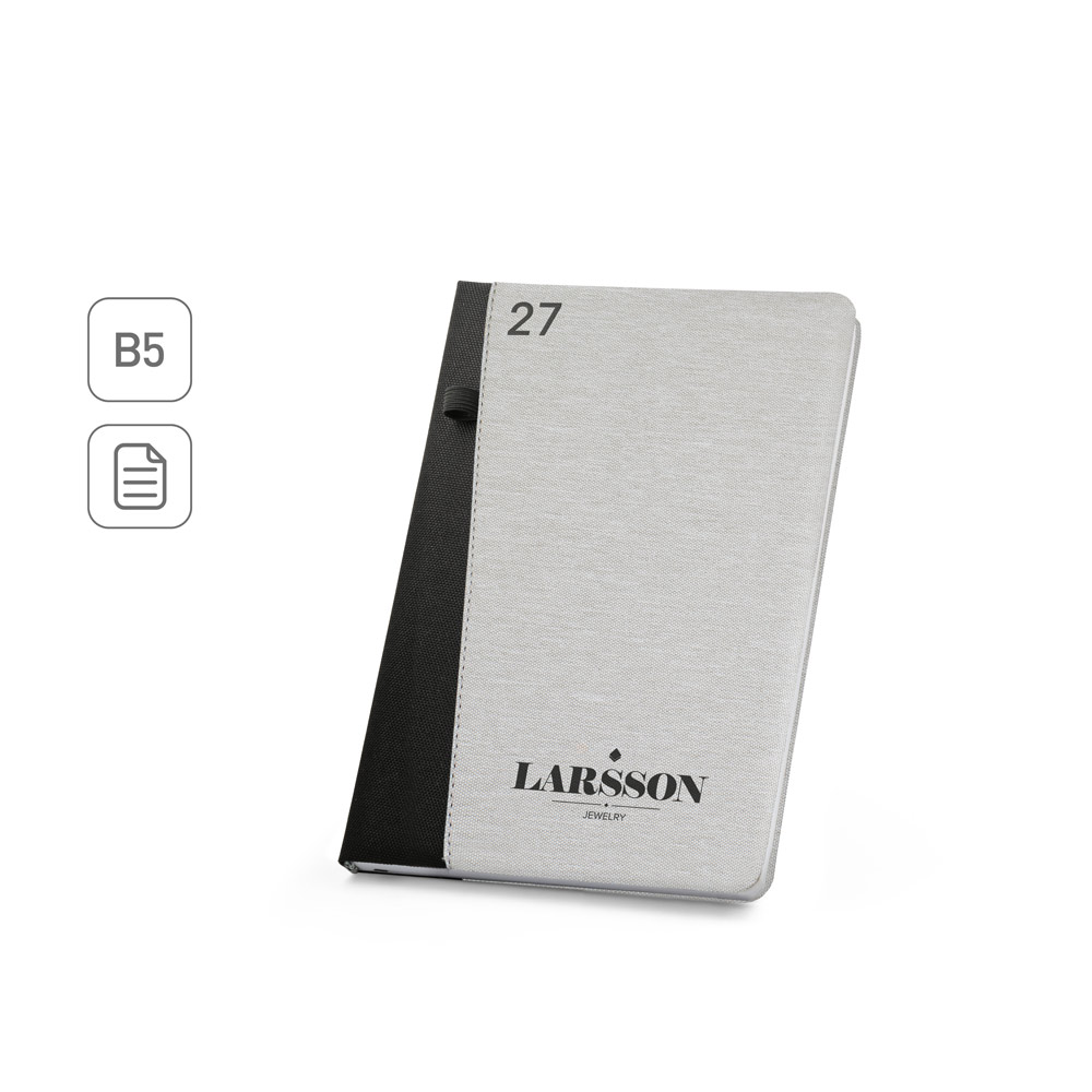 SPBrindes Corporativos - LARSSON B5. Agenda B5 em PET reciclado (100% rPET)