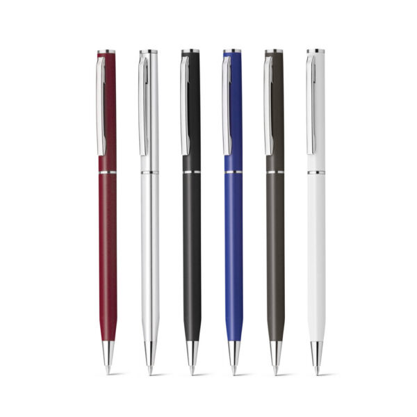 LESLEY METALLIC. Caneta esferográfica em alumínio e escrita em az SPBrindes Corporativos - LESLEY METALLIC. Caneta esferográfica em alumínio e escrita em azul