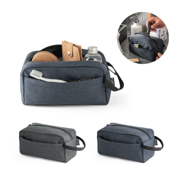 SPBrindes Corporativos - REPURPOSE BAG. Bolsa de cosméticos em poliéster reciclado 600D