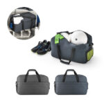 SPBrindes Corporativos - REPURPOSE SPORTS. Bolsa esportiva em poliéster reciclado 600D de alta densidade com fundo em placa s