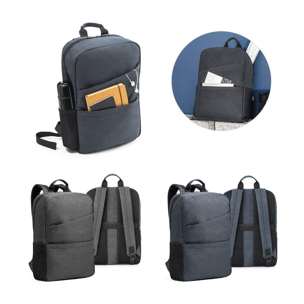 SPBrindes Corporativos - REPURPOSE BACKPACK. Mochila para notebook (15'6") em poliéster reciclado 600D de alta densidade (12