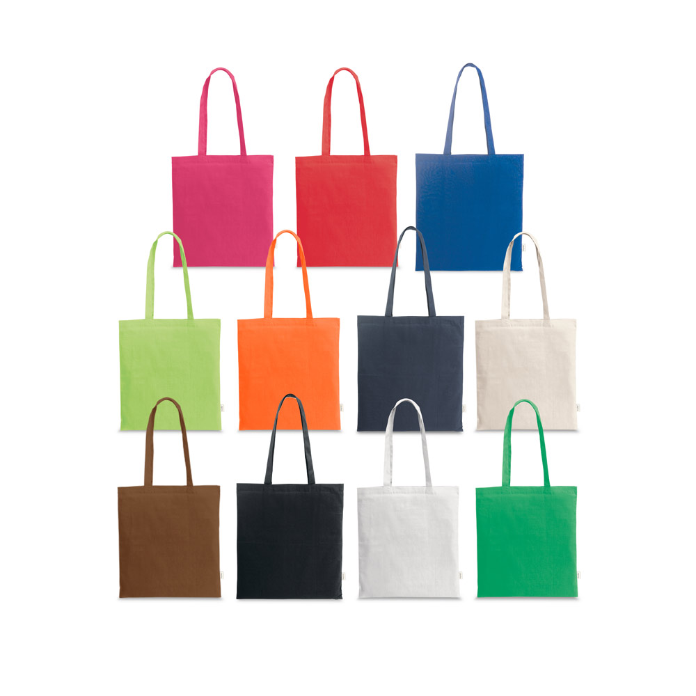 SPBrindes Corporativos - CAIRO. Sacola em 70% algodão reciclado e 30% poliéster reciclado (180 g/m²) sem tingimento