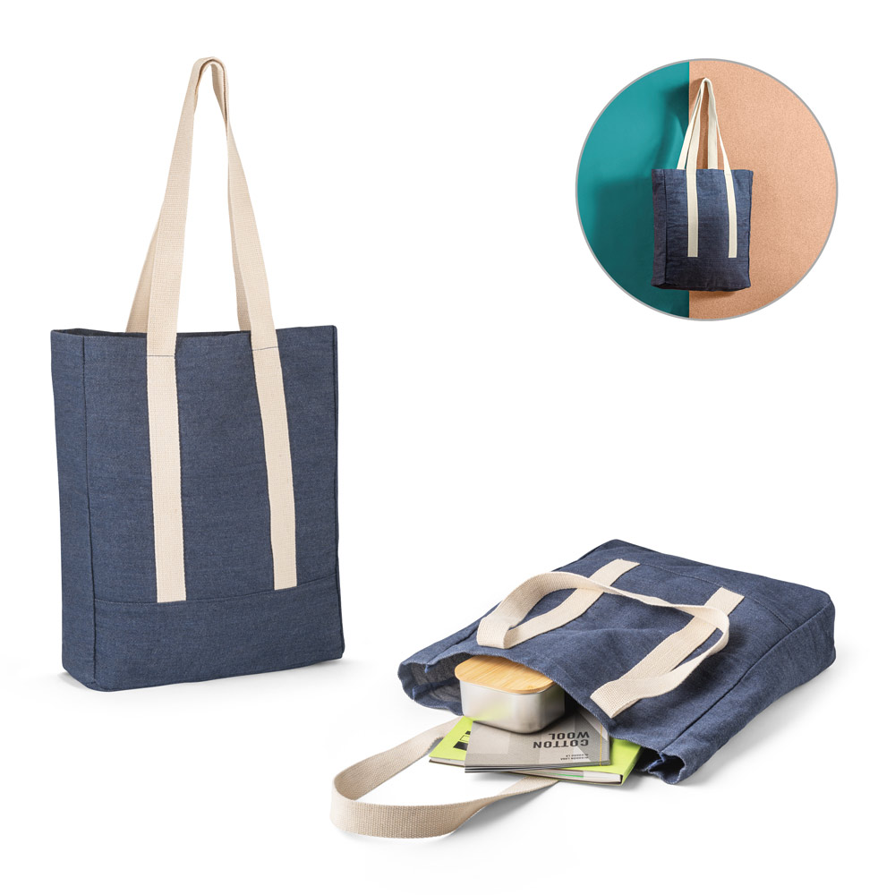 SPBrindes Corporativos - DENIM CASUAL. Sacola casual em denim reciclado (300 g/m²)