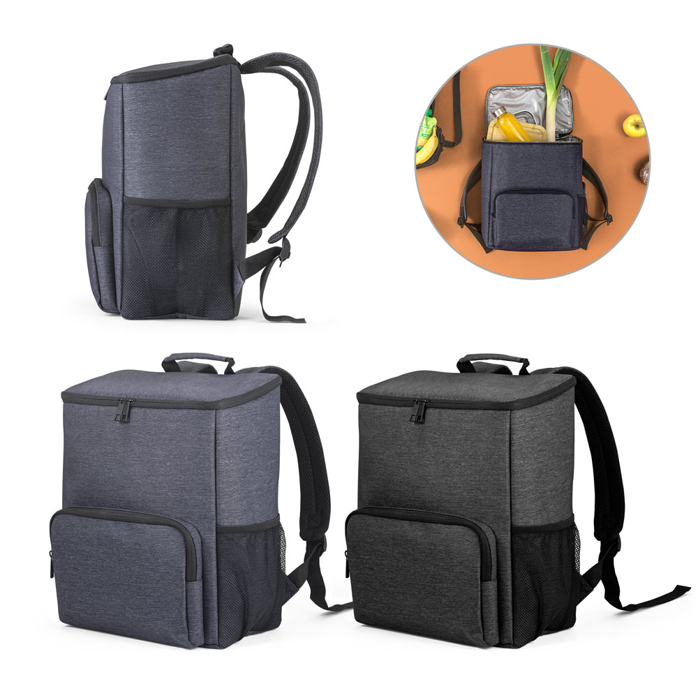 SPBrindes Corporativos - BOSTON COOLER. Cooler. Mochila com isolamento térmico em Nylon 2Tone com interior forrado em PEVA 14