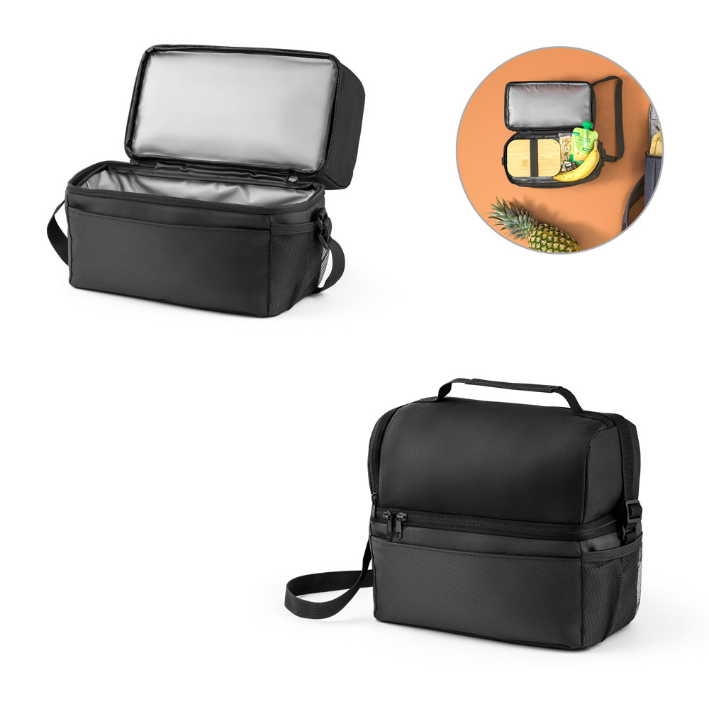 SPBrindes Corporativos - ZIPPERS COOLER. Cooler. Bolsa Térmica em 300D e 840D Jacquard com interior forrado em PEVA 8'5 L