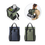 SPBrindes Corporativos - ROMA L. Cooler. Mochila térmica almofadada em ripstop poliéster reciclado 600D com interior forrado