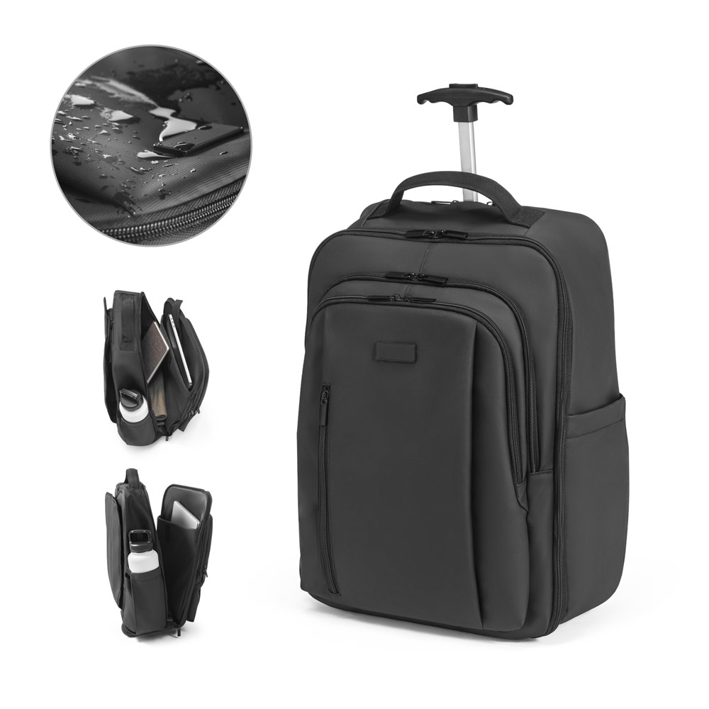 SPBrindes Corporativos - SEVILLE. Mochila trolley em 900D com revestimento resistente à água 28 L (17'3")