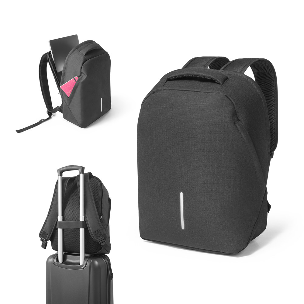 SPBrindes Corporativos - AUCKLAND. Mochila com sistema antirroubo para notebook (15'6") em 600D e ripstop (17 L)