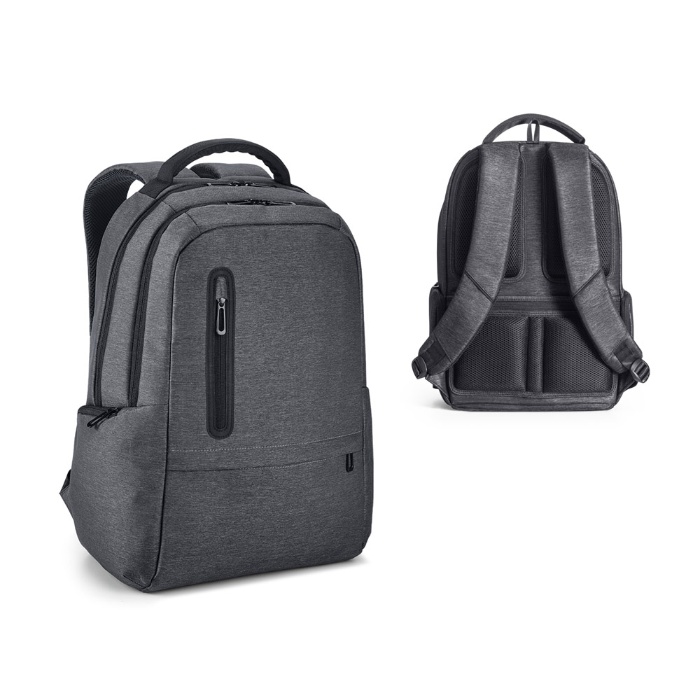SPBrindes Corporativos - BOSTON. Mochila para notebook (17'') em Nylon 2Tone impermeável com dois compartimentos forrados e a
