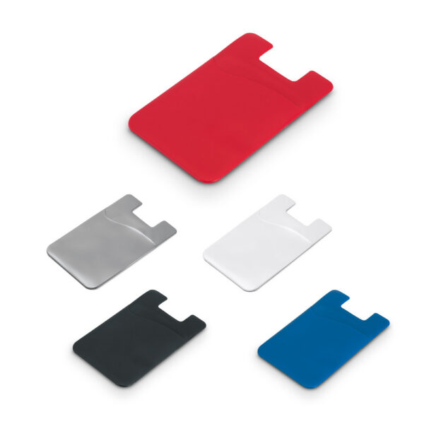 SPBrindes Corporativos - BELL. Porta cartões para celular em PVC