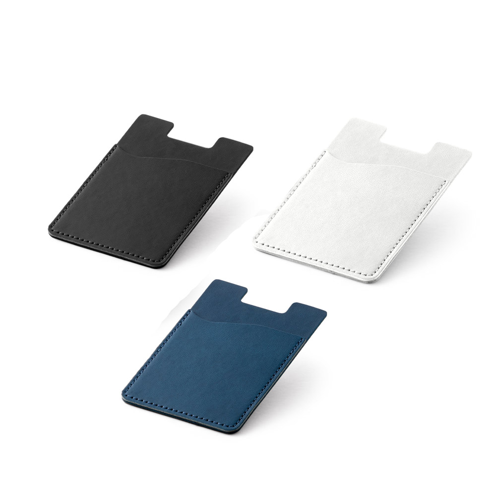 SPBrindes Corporativos - BLOCK. Porta cartões para celular com bloqueio de RFID em PU