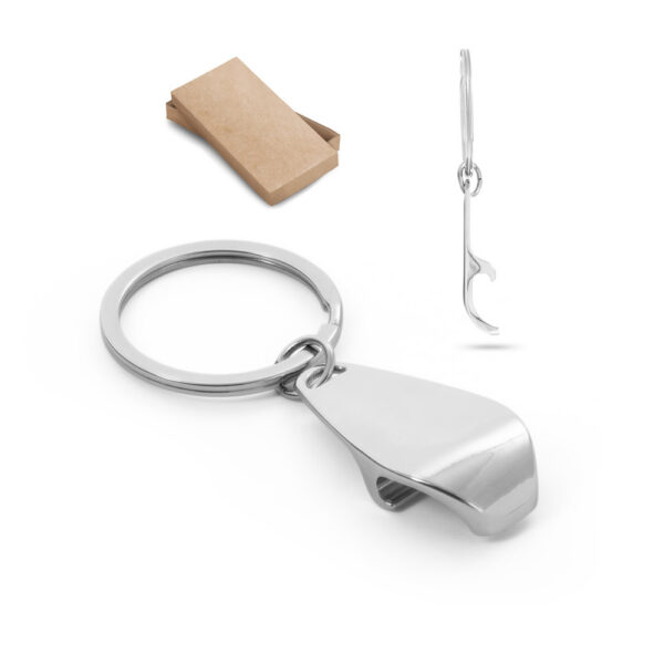 HELLI. Chaveiro em metal com abridor de garrafas | SPBrindes Corp SPBrindes Corporativos - HELLI. Chaveiro em metal com abridor de garrafas