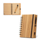 SPBrindes Corporativos - DICKENS A5. Caderno A5 espiral de capa dura em bambu