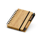 SPBrindes Corporativos - DICKENS A6. Caderno A6 espiral de capa dura em bambu