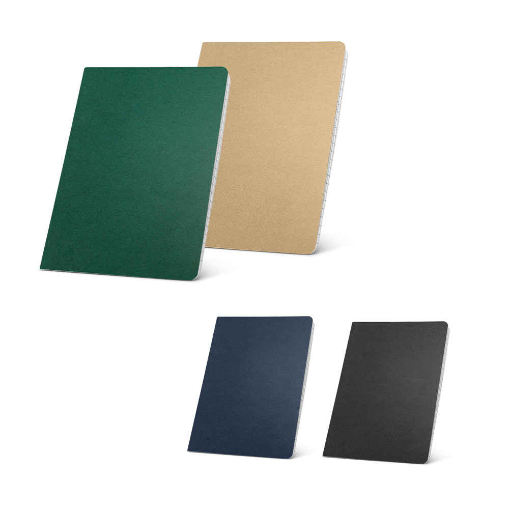 SPBrindes Corporativos - ECOWN. Caderno A5 de capa flexível em cartão kraft 100% reciclado