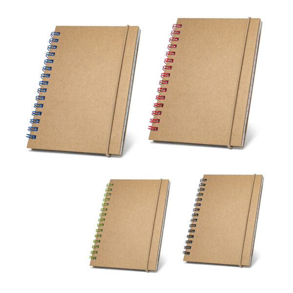 SPBrindes Corporativos - MARLOWE. Caderno de bolso espiral de capa dura em cartão