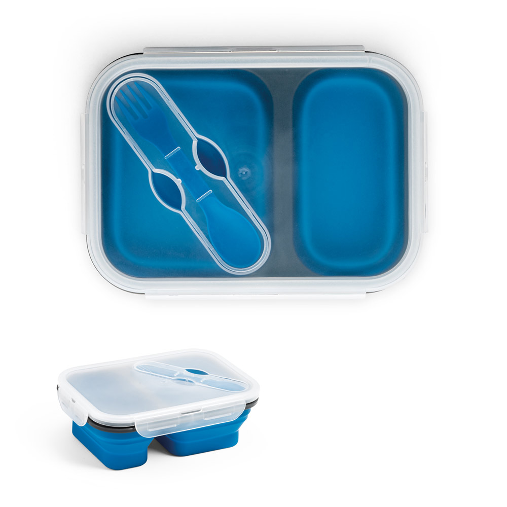 SPBrindes Corporativos - DILL. Marmita hermética retrátil em silicone e PP (480 e 760 mL)