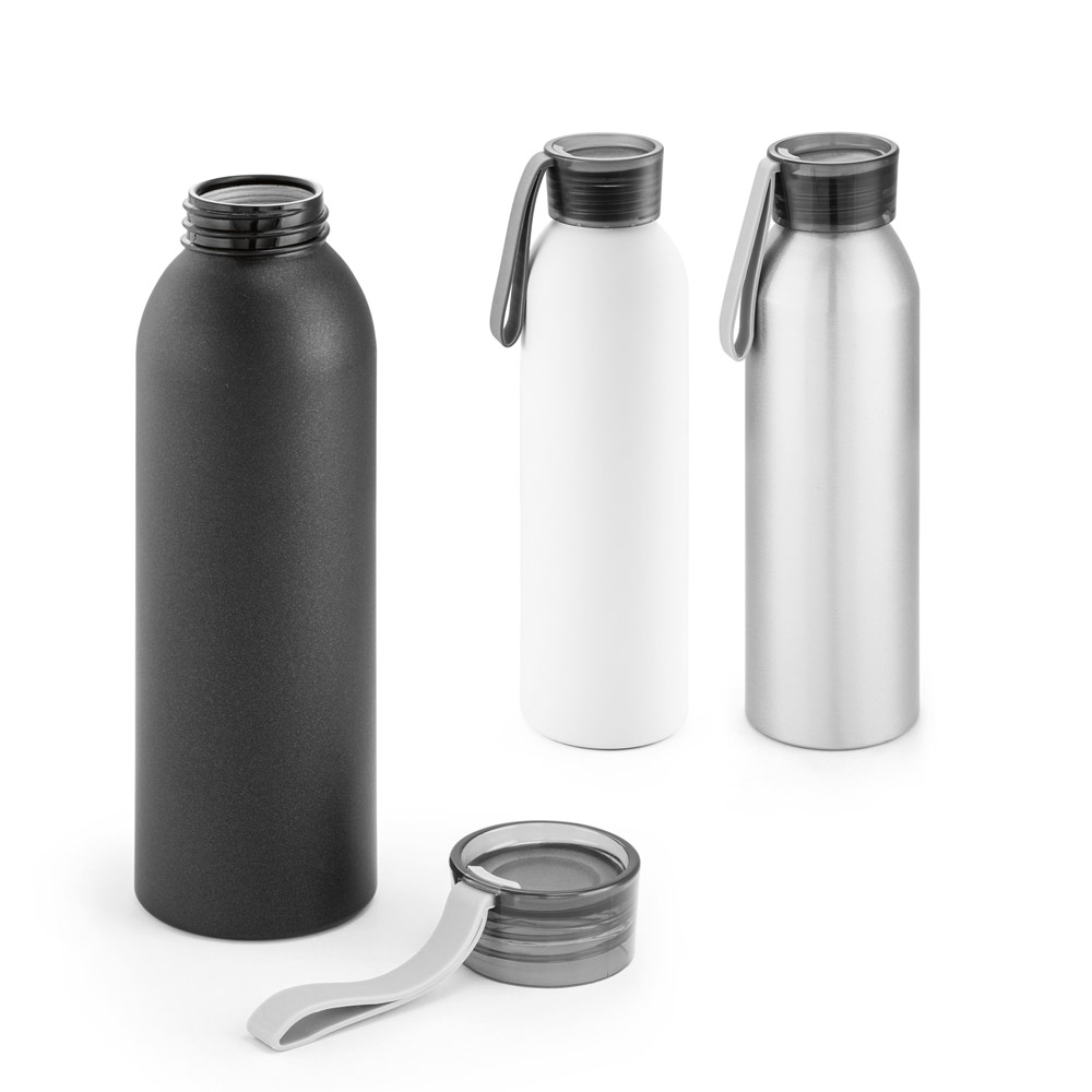 SPBrindes Corporativos - RIO. Squeeze em alumínio com tira em silicone (660 mL)
