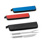 SPBrindes Corporativos - DURAND. Kit churrasco em estojo de 210D com 2 utensílios em aço inox