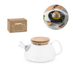 SPBrindes Corporativos - SNEAD. Bule em vidro borossilicato com infusor em aço inox (750 mL)