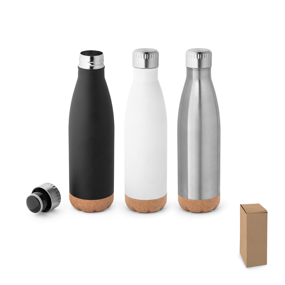 SPBrindes Corporativos - SOLBERG. Garrafa térmica em aço inox de parede dupla isolada a vácuo (560 mL)