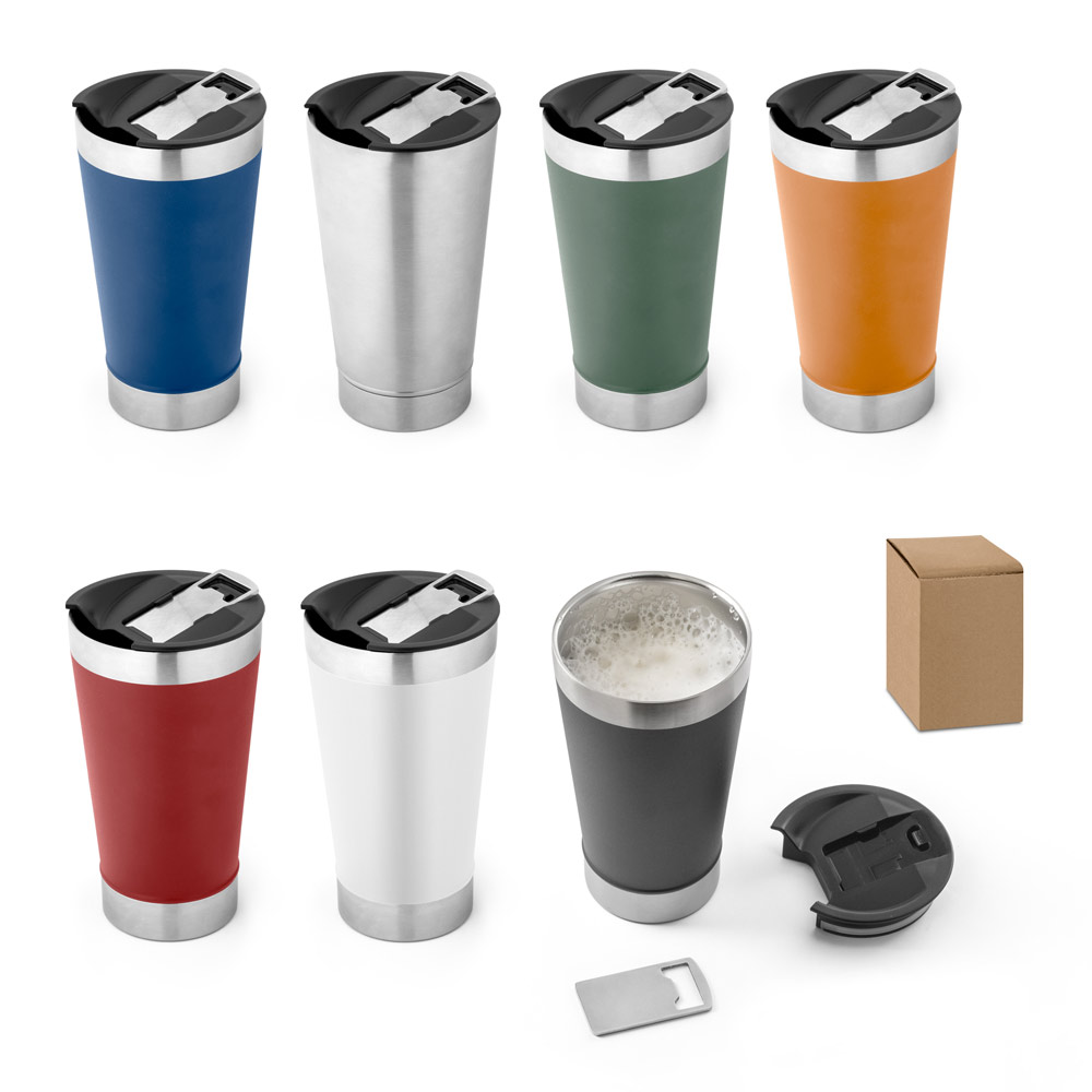 SPBrindes Corporativos - HALPERT LID. Copo de viagem em aço inox térmico