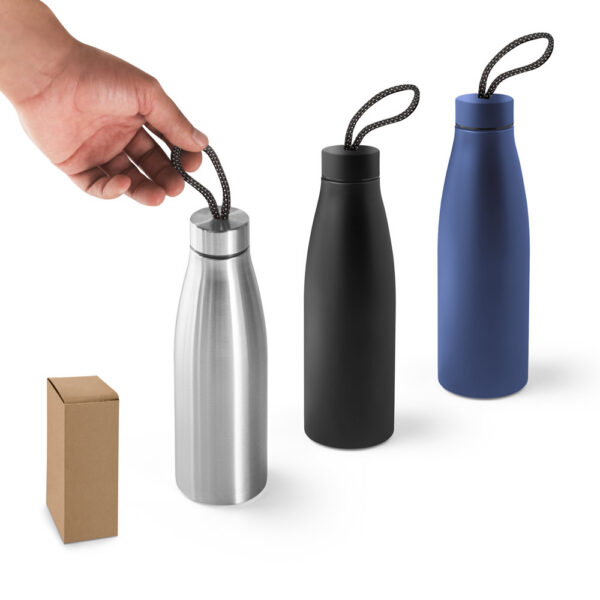 MORGAN. Squeeze em aço inox 90% reciclado de parede simples (710 SPBrindes Corporativos - MORGAN. Squeeze em aço inox 90% reciclado de parede simples (710 mL)
