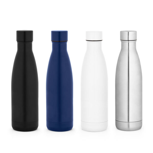 SPBrindes Corporativos - RE-BUFFON M. Garrafa térmica em aço inox 90% reciclado de parede dupla isolada a vácuo
