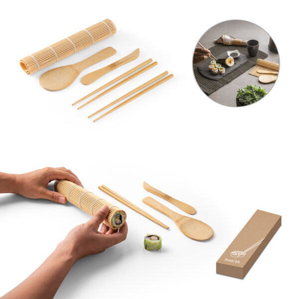 SPBrindes Corporativos - MORIMOTO. Kit para sushi em bambu