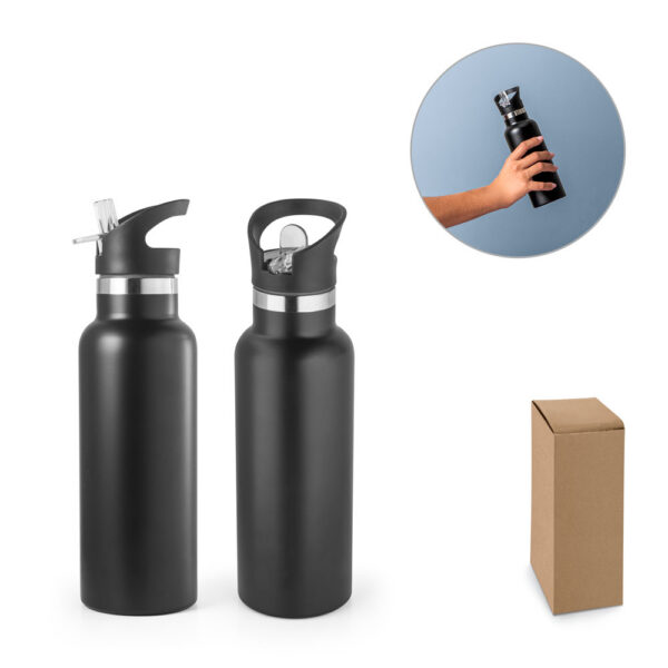 SPBrindes Corporativos - NORTON. Garrafa térmica em aço inox de parede dupla isolada a vácuo (570 mL)