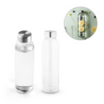 SPBrindes Corporativos - SOLER. Squeeze em vidro com tampa em aço inox (500 mL)