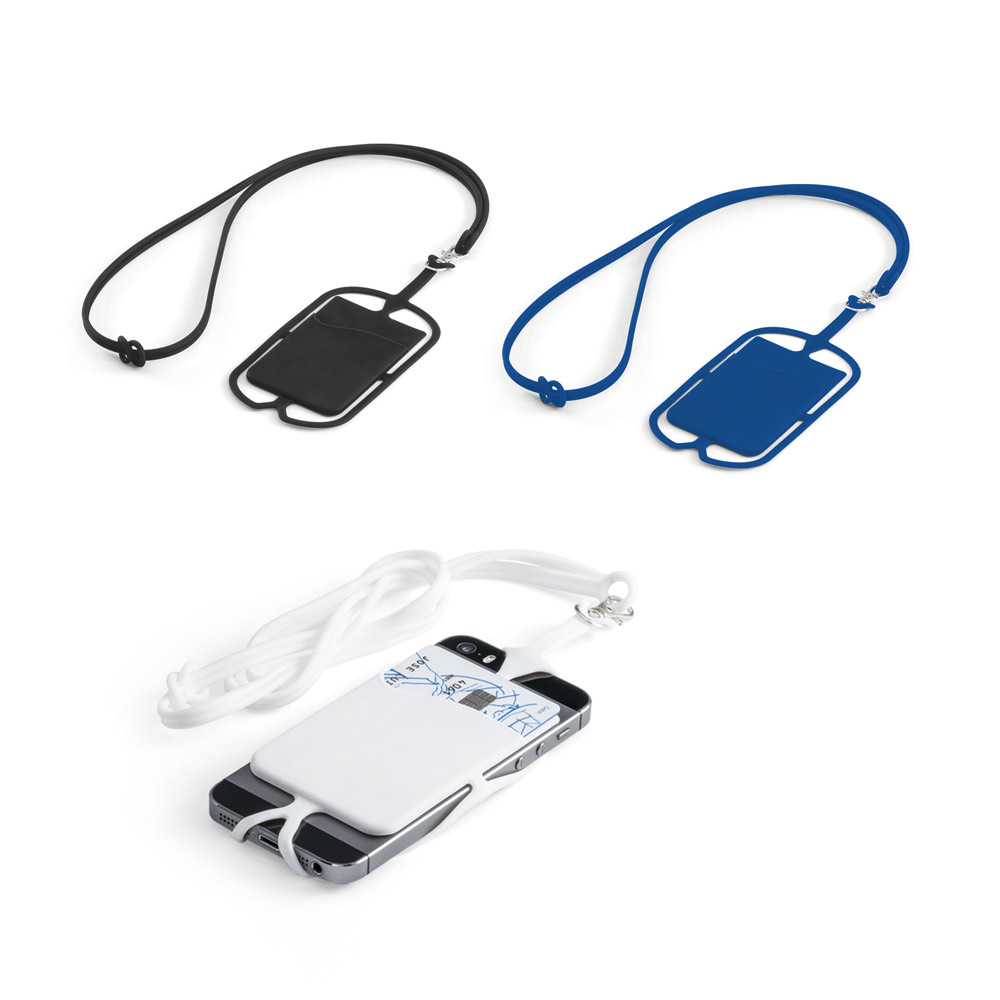 SPBrindes Corporativos - NICOLAUS. Porta cartões para celular em silicone