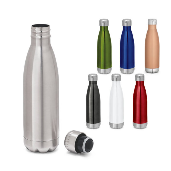 SHOW. Garrafa térmica em aço inox de parede dupla isolada a vácuo SPBrindes Corporativos - SHOW. Garrafa térmica em aço inox de parede dupla isolada a vácuo (510 mL)