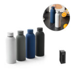 SPBrindes Corporativos - ODIN. Garrafa térmica em aço inox 36% reciclado de parede dupla isolada a vácuo (550 mL)