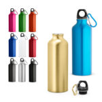 SPBrindes Corporativos - ERALD. Squeeze em alumínio com mosquetão (530 mL)