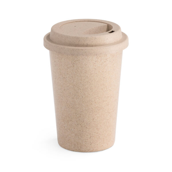 SPBrindes Corporativos - TISANA. Copo para viagem em fibra de bambu (60%) e PP (40%) (450 mL)